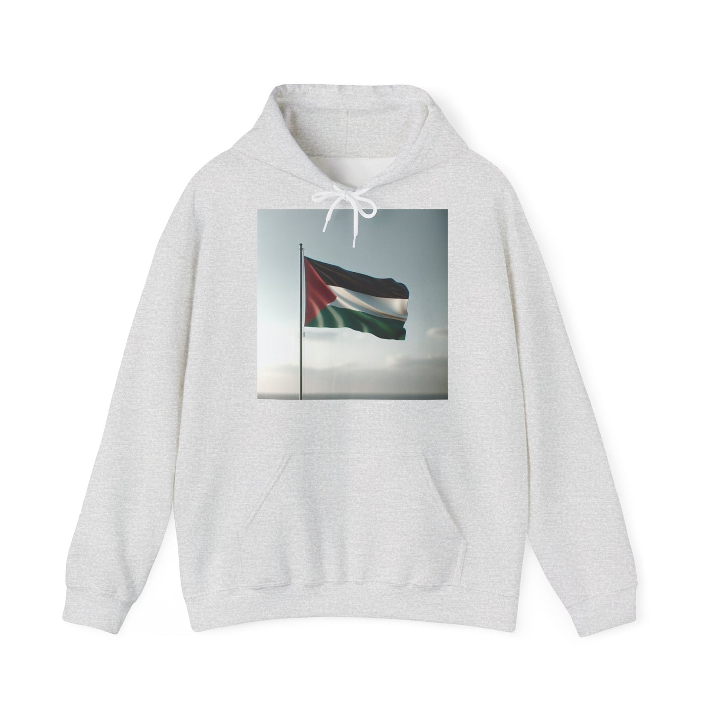 Stylish Peace Hoodie | Unisex Heavy Blend Sweatshirt, Stop the War Design, Flag Print, Protest Apparel, Relaxed Layering, Gift Idea