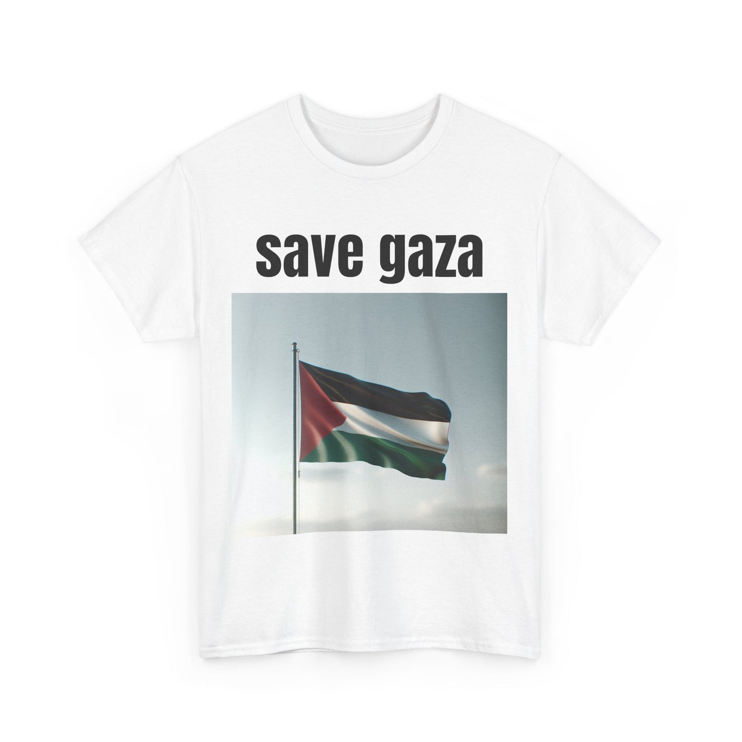 Save Gaza Unisex Heavy Cotton Tee, Protest Shirt, Activism Apparel, Statement T-Shirt, Social Justice Wear, Gift for Advocates