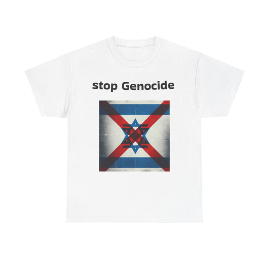Unisex Heavy Cotton Tee with 'Stop Genocide' Design, Activism Shirt, Social Justice Apparel, Statement Tee, Gift for Change-Makers, [...]