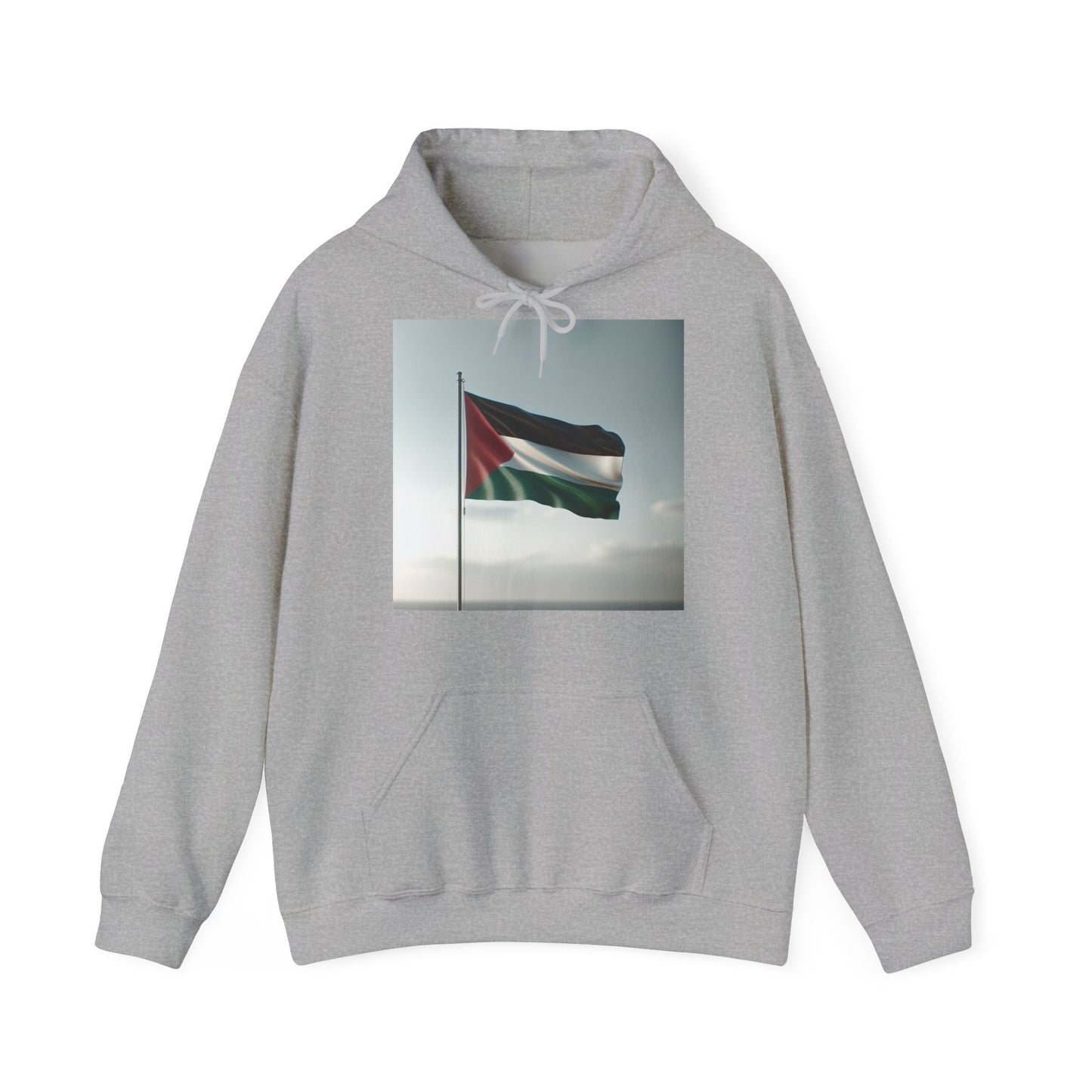 Stylish Peace Hoodie | Unisex Heavy Blend Sweatshirt, Stop the War Design, Flag Print, Protest Apparel, Relaxed Layering, Gift Idea