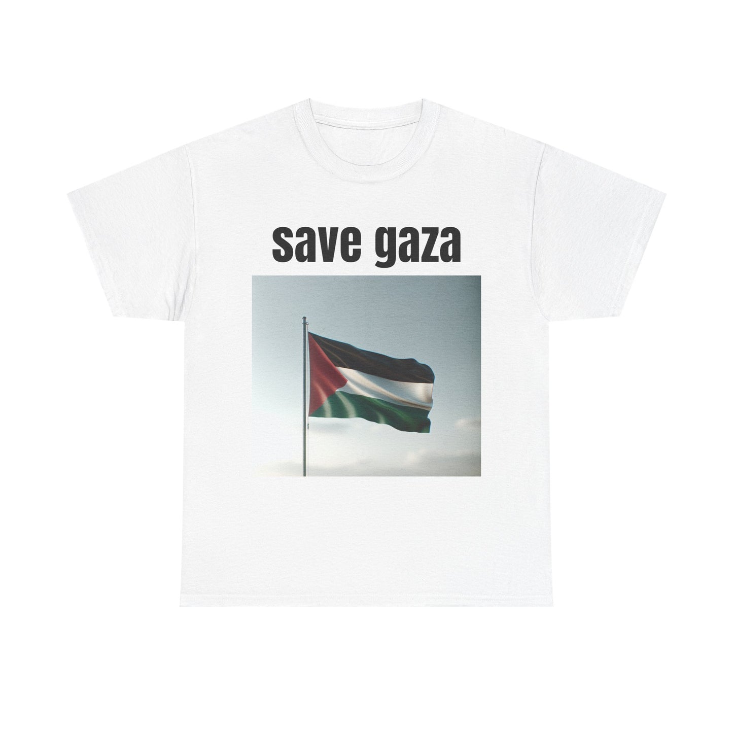 Save Gaza Unisex Heavy Cotton Tee, Protest Shirt, Activism Apparel, Statement T-Shirt, Social Justice Wear, Gift for Advocates