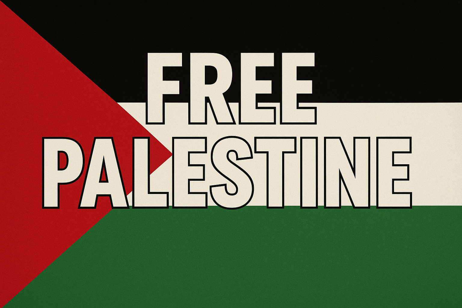 bandiera palestina con scritta free palestine